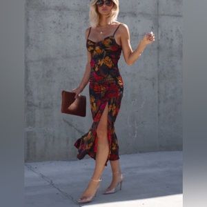 Perfect autumn colored dress Vici Satin dress Medium